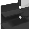 vidaXL Toaletní stolek s LED černý 100 x 40 x 130 cm