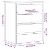 vidaXL Rohová zásuvková komoda dub sonoma 60 x 41 x 76 cm kompozit