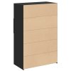 vidaXL Skříň highboard černá 80 x 42,5 x 124 cm kompozitní dřevo