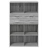 vidaXL Skříň highboard šedá sonoma 80 x 42,5 x 124 cm kompozitní dřevo