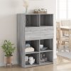 vidaXL Skříň highboard šedá sonoma 80 x 42,5 x 124 cm kompozitní dřevo