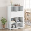 vidaXL Skříň highboard bílá 80 x 42,5 x 124 cm kompozitní dřevo
