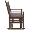 vidaXL Lavice glider hnědá 118 x 70 x 104,5 cm masivní topolové dřevo