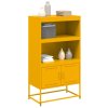 vidaXL Skříň highboard bílá 68,5 x 38,5 x 107 cm ocel