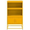 vidaXL Skříň highboard bílá 68,5 x 38,5 x 107 cm ocel