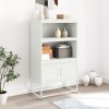 vidaXL Skříň highboard bílá 68,5 x 38,5 x 123,5 cm ocel