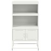 vidaXL Skříň highboard bílá 68,5 x 38,5 x 123,5 cm ocel
