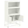 vidaXL Skříň highboard bílá 68,5 x 38,5 x 123,5 cm ocel