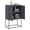 vidaXL Skříň highboard antracitová 68,5 x 38,5 x 107 cm ocel
