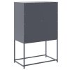 vidaXL Skříň highboard antracitová 68,5 x 38,5 x 107 cm ocel
