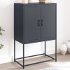 vidaXL Skříň highboard antracitová 68,5 x 38,5 x 107 cm ocel