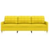 vidaXL 3místná pohovka světle žlutá 210 cm textil