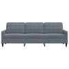 vidaXL 3místná pohovka tmavě šedá 210 cm samet