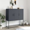 vidaXL Skříň highboard antracitová 100,5 x 39 x 107 cm ocel