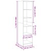 vidaXL Šatní skříň kouřový dub 50 x 50 x 200 cm kompozitní dřevo
