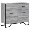 vidaXL Komoda šedá sonoma 91 x 35,5 x 74,5 cm kompozitní dřevo