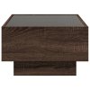 vidaXL Konferenční stolek s LED hnědý dub 70x50x30 cm kompozitní dřevo