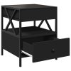 vidaXL Noční stolek s Infinity LED černý 40 x 40 x 51 cm