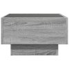 vidaXL Konferenční stolek s LED šedý sonoma 50 x 50 x 30 cm kompozit