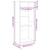 vidaXL Šatní skříň betonově šedá 80 x 50 x 200 cm kompozitní dřevo