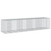 vidaXL Gabionový koš s víkem 450 x 100 x 100 cm pozinkované železo