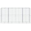 vidaXL Gabionový koš s víkem 400 x 100 x 200 cm pozinkované železo