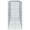 vidaXL Gabionový koš s víkem 400 x 100 x 200 cm pozinkované železo