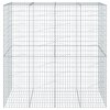vidaXL Gabionový koš s víkem 200 x 100 x 200 cm pozinkované železo