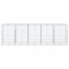 vidaXL Gabionový koš s víkem 500 x 100 x 150 cm pozinkované železo