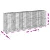 vidaXL Gabionový koš s víkem 550 x 100 x 200 cm pozinkované železo