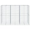 vidaXL Gabionový koš s víkem 300 x 100 x 200 cm pozinkované železo