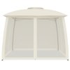 vidaXL Altán s dvojitou střechou a stěnami krémový 2,93 x 2,93 m ocel