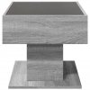vidaXL Konferenční stolek s LED šedý sonoma 70 x 50 x 45 cm kompozit