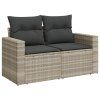 vidaXL 5dílná zahradní sedací souprava a podušky světle šedá polyratan