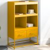 vidaXL Skříň highboard hořčicově žlutá 68x39x111,5 cm ocel