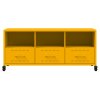 vidaXL TV skříňka hořčicově žlutá 100,5 x 39 x 43,5 cm ocel