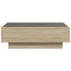 vidaXL Konferenční stolek s LED dub sonoma 90 x 50 x 30 cm kompozit