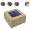 vidaXL Konferenční stolek s LED dub sonoma 60 x 60 x 40 cm kompozit