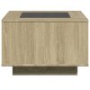vidaXL Konferenční stolek s LED dub sonoma 60 x 60 x 40 cm kompozit