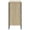 vidaXL Komoda dub sonoma 91 x 35,5 x 74,5 cm kompozitní dřevo
