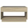 vidaXL Konferenční stolek s Infinity LED dub sonoma 90 x 50 x 50 cm