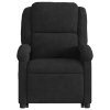 vidaXL Zvedací polohovací křeslo černé samet