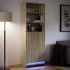 vidaXL Skříň highboard s LED dub sonoma 69 x 32,5 x 200 cm kompozit