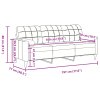 vidaXL 3místná pohovka s polštáři vínová 180 cm samet