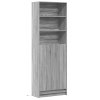 vidaXL Skříň highboard s LED šedá sonoma 69 x 32,5 x 200 cm kompozit