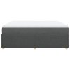vidaXL Box spring postel s matrací tmavě šedá 200x200 cm textil