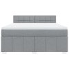 vidaXL Box spring postel s matrací světle šedá 180 x 200 cm textil