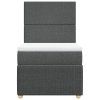 vidaXL Box spring postel s matrací tmavě šedá 80 x 200 cm textil