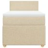 vidaXL Box spring postel s matrací krémová 100 x 200 cm textil