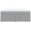 vidaXL Box spring postel s matrací světle šedá 180 x 200 cm textil